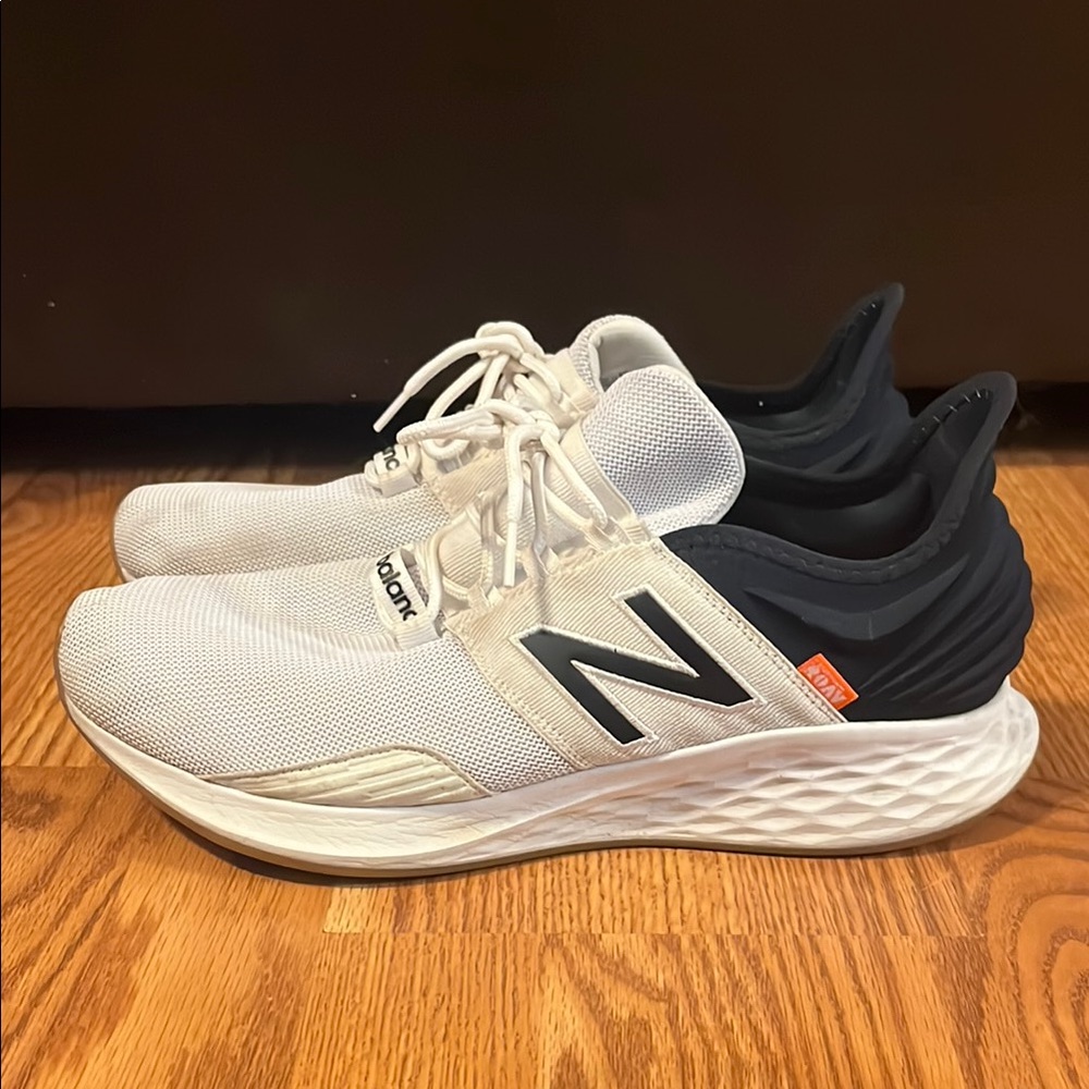 New Balance White and Black Athletic Shoes
